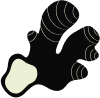 Stylised ginger root icon/illustration