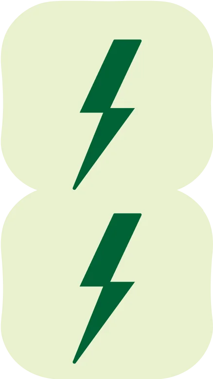 Energy icon with lightning bolt symbol